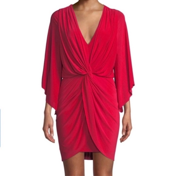 Revolve x MISA Los Angeles Teget Knot Front Dress Red Size XS New with Tag - Picture 5 of 14